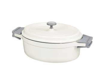 Cocotte ovale Cook On 13392274 + couvercle en fonte d'aluminium