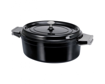 Cocotte ovale Cook On 13392274 + couvercle en fonte d'aluminium