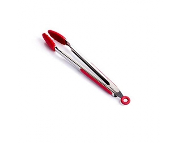 Pince de cuisine - Inox et silicone rouge