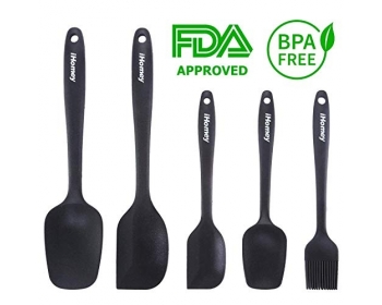 Set de 4 spatules silicone de cuisine + pinceau