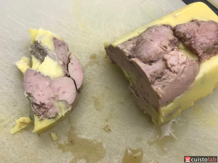 Un foie gras pas très lié et plutôt cuit