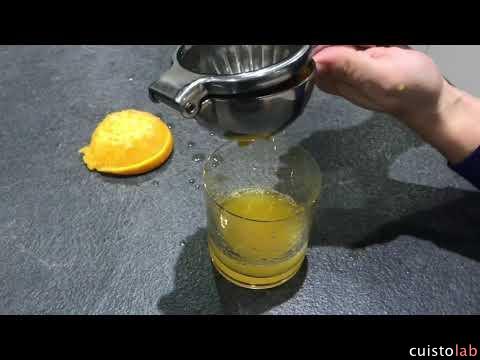 Pressage de l'orange en vidéo