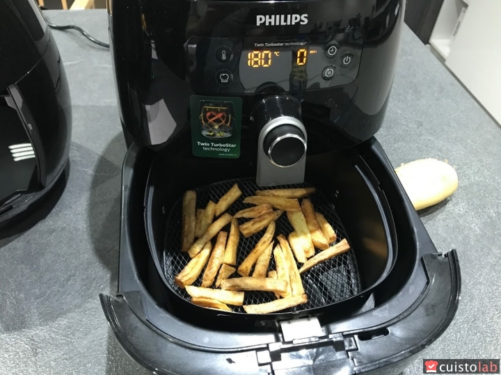 Les frites fraîches, cuisson à 180°C