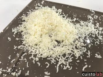 Le parmesan obtenu avec le cylindre  ad hoc