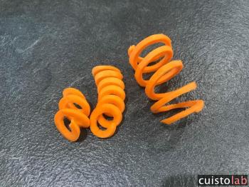 Des belles spirales de carotte