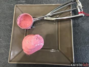 Avec le sorbet maison que nous avons réalisé