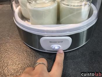 Mise en marche de la yaourtière