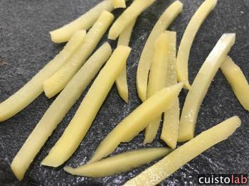 Résultat de nos frites, cela aurait été plus vite avec un couteau