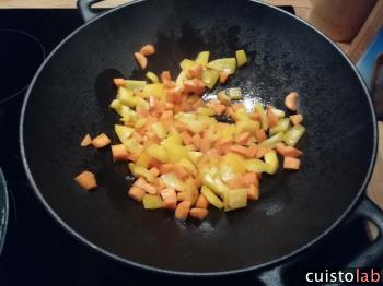 On a fait d'autres essais de cuisson des légumes