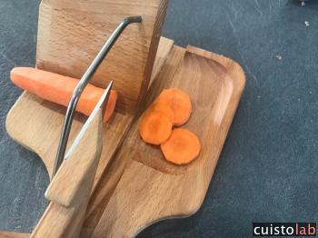 Belles rondelles de carotte obtenues grâce au modèle So Apéro