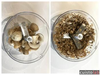 Avec les champignons, le hachoir de Génius s'en sort parfaitement