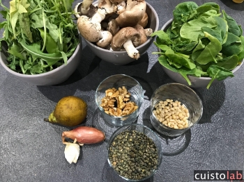 Les aliments pour réaliser cette salade