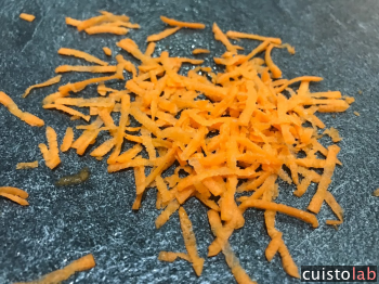 Des carottes râpées obtenues sans effort