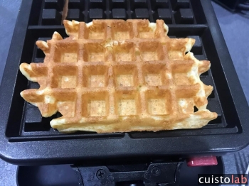 Au final, une gaufre bien épaisse et goûteuse