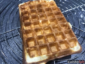 Une gaufre croustillante à l'arrivée