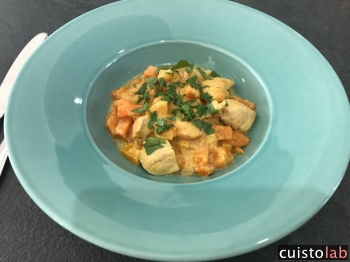 Le poulet thaï paleo, courge et patates douces