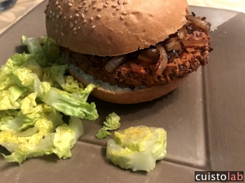 Résultat du burger veggie