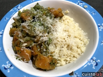 Pâtes à la courge rôtie et brocoli