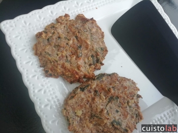 Les galettes (ou steaks) une fois passées au four