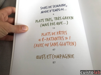 Le sommaire du livre