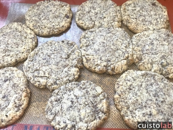 LEs cookies après la sortie du four