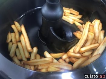 Les frites à l'arrivée