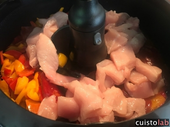 Le plat de poulet dans l'Actifry