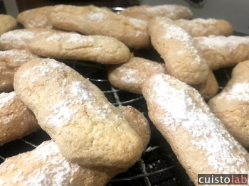 Les biscuits à la cuillère sont terminés