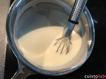 La sauce béchamel après cuisson