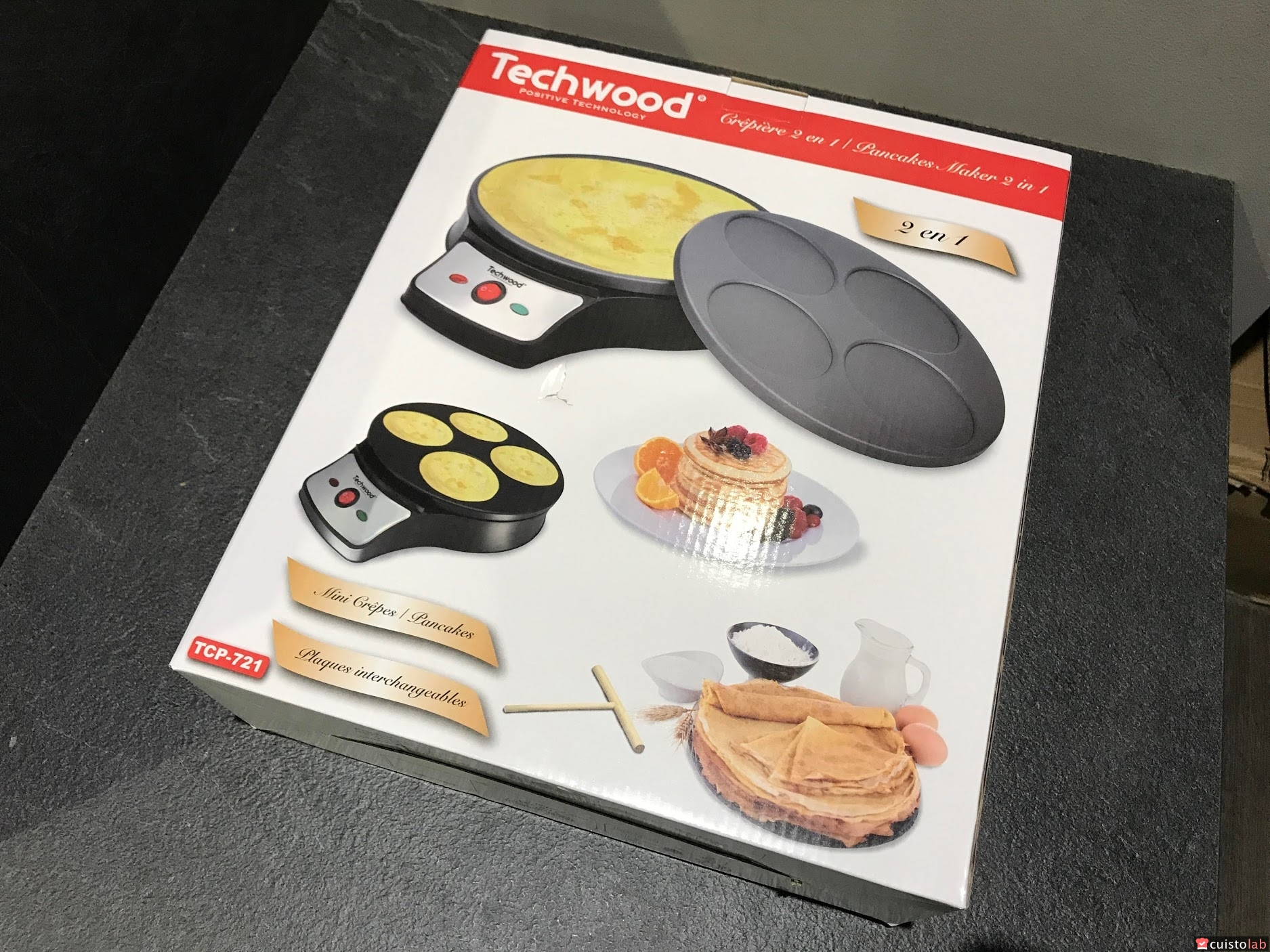 Crêpière 2 en 1 crêpes et pancakes TECHWOOD prix pas cher