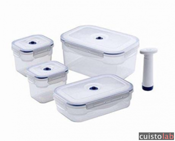 Avis Lot de 4 boîtes alimentaires rectangulaires Aspifresh ACC926 de Compactor Kitchen